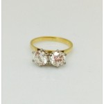 Stunning Vintage 1.98 Carat Two Stone Diamond Ring 
